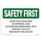 Signmission OSHA, Hard Hats Required Suspended Load Authorized, 10in X 7in Rigid Plastic, 10" W, 7" H, Landscape OS-SF-P-710-L-10650 - alternate 1